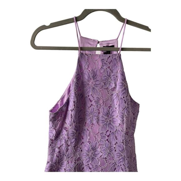 NBD Bria Floral Lace Mini Dress Halter Fairy Whimsical Party Lilac Dainty Sz S - Picture 12 of 12